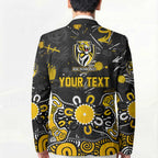 Personalized Richmond Tigers Blazer Aboriginal Dot Painting Graffiti Style
