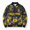 Personalized Richmond Tigers Bomber Puffer Jacket Aboriginal Dot Painting Graffiti Style