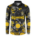 Personalized Richmond Tigers Button Sweatshirt Aboriginal Dot Painting Graffiti Style