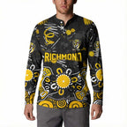 Personalized Richmond Tigers Button Sweatshirt Aboriginal Dot Painting Graffiti Style