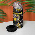 Personalized Richmond Tigers 4 in 1 Can Cooler Tumbler Aboriginal Dot Painting Graffiti Style