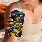 Personalized Richmond Tigers 4 in 1 Can Cooler Tumbler Aboriginal Dot Painting Graffiti Style