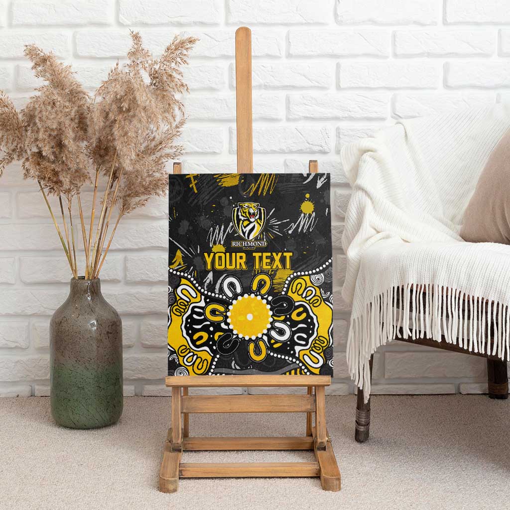 Personalized Richmond Tigers Canvas Wall Art Aboriginal Dot Painting Graffiti Style