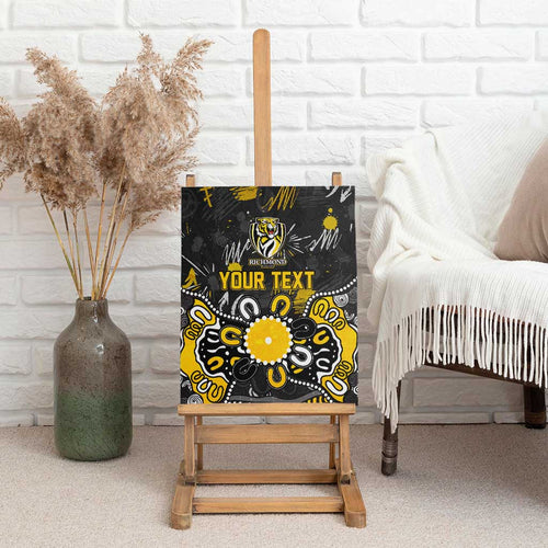 Personalized Richmond Tigers Canvas Wall Art Aboriginal Dot Painting Graffiti Style