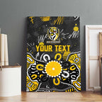 Personalized Richmond Tigers Canvas Wall Art Aboriginal Dot Painting Graffiti Style