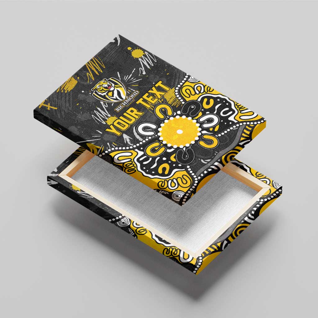 Personalized Richmond Tigers Canvas Wall Art Aboriginal Dot Painting Graffiti Style