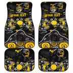 Personalized Richmond Tigers Car Mats Aboriginal Dot Painting Graffiti Style