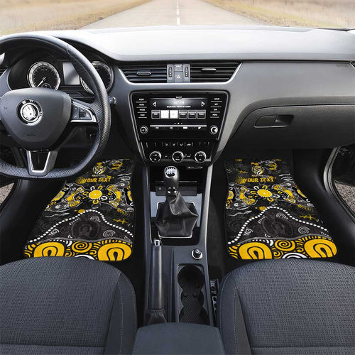 Personalized Richmond Tigers Car Mats Aboriginal Dot Painting Graffiti Style