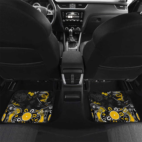 Personalized Richmond Tigers Car Mats Aboriginal Dot Painting Graffiti Style