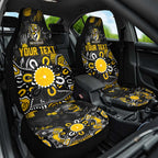 Personalized Richmond Tigers Car Seat Cover Aboriginal Dot Painting Graffiti Style