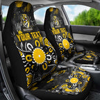 Personalized Richmond Tigers Car Seat Cover Aboriginal Dot Painting Graffiti Style