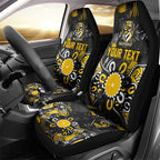 Personalized Richmond Tigers Car Seat Cover Aboriginal Dot Painting Graffiti Style
