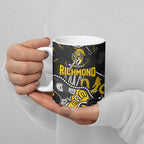 Personalized Richmond Tigers Ceramic Mug Aboriginal Dot Painting Graffiti Style