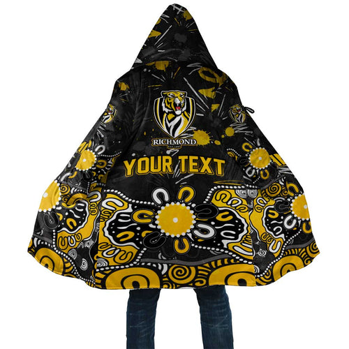 Personalized Richmond Tigers Cloak Aboriginal Dot Painting Graffiti Style
