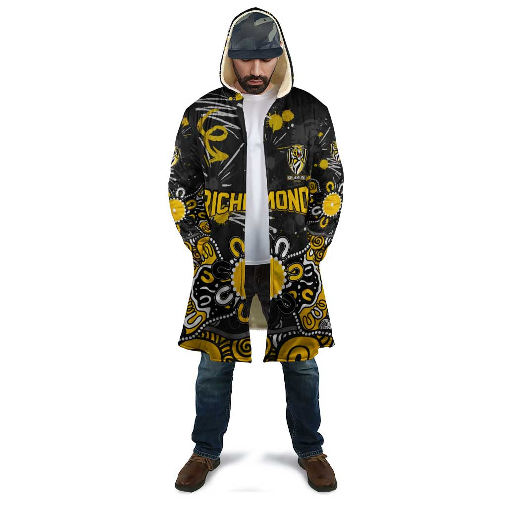 Personalized Richmond Tigers Cloak Aboriginal Dot Painting Graffiti Style