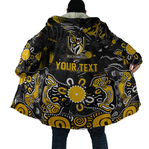 Personalized Richmond Tigers Cloak Aboriginal Dot Painting Graffiti Style