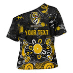 Personalized Richmond Tigers Cross Shoulder Shirt Aboriginal Dot Painting Graffiti Style
