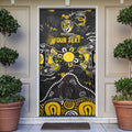 Personalized Richmond Tigers Door Cover Aboriginal Dot Painting Graffiti Style