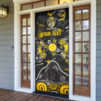 Personalized Richmond Tigers Door Cover Aboriginal Dot Painting Graffiti Style
