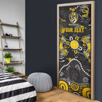 Personalized Richmond Tigers Door Cover Aboriginal Dot Painting Graffiti Style