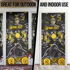 Personalized Richmond Tigers Door Cover Aboriginal Dot Painting Graffiti Style