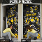 Personalized Richmond Tigers Door Cover Aboriginal Dot Painting Graffiti Style