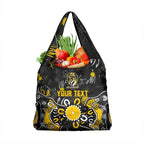 Personalized Richmond Tigers Grocery Bag Aboriginal Dot Painting Graffiti Style