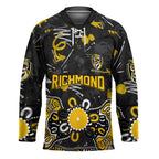 Personalized Richmond Tigers Hockey Jersey Aboriginal Dot Painting Graffiti Style