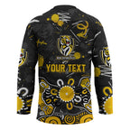 Personalized Richmond Tigers Hockey Jersey Aboriginal Dot Painting Graffiti Style
