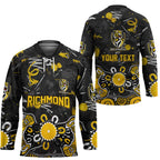 Personalized Richmond Tigers Hockey Jersey Aboriginal Dot Painting Graffiti Style