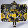 Personalized Richmond Tigers Hooded Blanket Aboriginal Dot Painting Graffiti Style