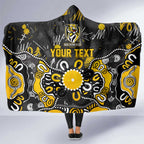Personalized Richmond Tigers Hooded Blanket Aboriginal Dot Painting Graffiti Style