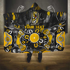 Personalized Richmond Tigers Hooded Blanket Aboriginal Dot Painting Graffiti Style