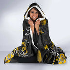 Personalized Richmond Tigers Hooded Blanket Aboriginal Dot Painting Graffiti Style
