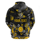 Personalized Richmond Tigers Hoodie Aboriginal Dot Painting Graffiti Style