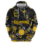Personalized Richmond Tigers Hoodie Aboriginal Dot Painting Graffiti Style