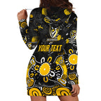 Personalized Richmond Tigers Hoodie Dress Aboriginal Dot Painting Graffiti Style