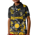 Personalized Richmond Tigers Kid Polo Shirt Aboriginal Dot Painting Graffiti Style