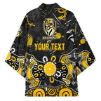 Personalized Richmond Tigers Kimono Aboriginal Dot Painting Graffiti Style