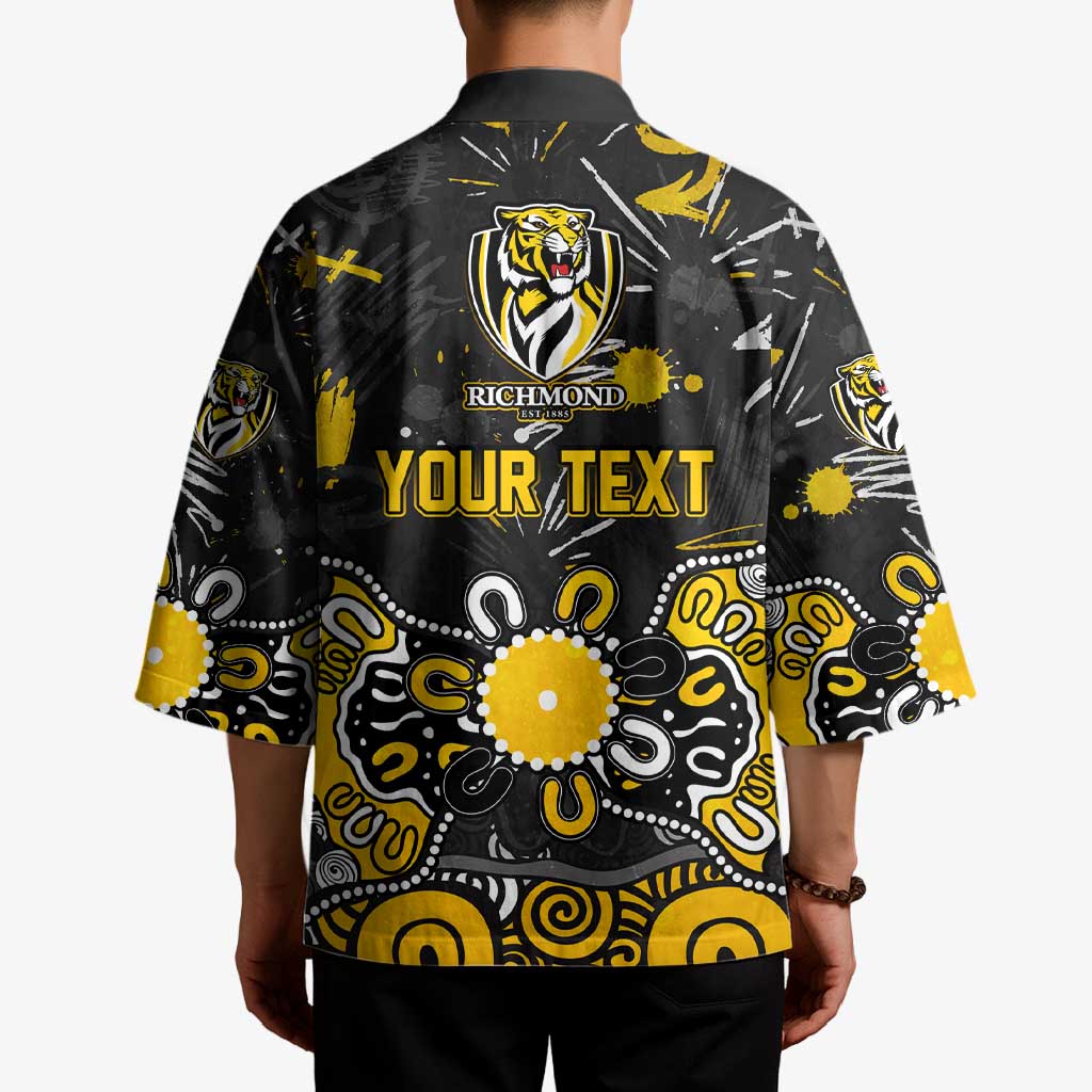 Personalized Richmond Tigers Kimono Aboriginal Dot Painting Graffiti Style