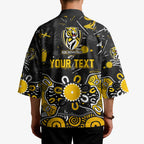 Personalized Richmond Tigers Kimono Aboriginal Dot Painting Graffiti Style