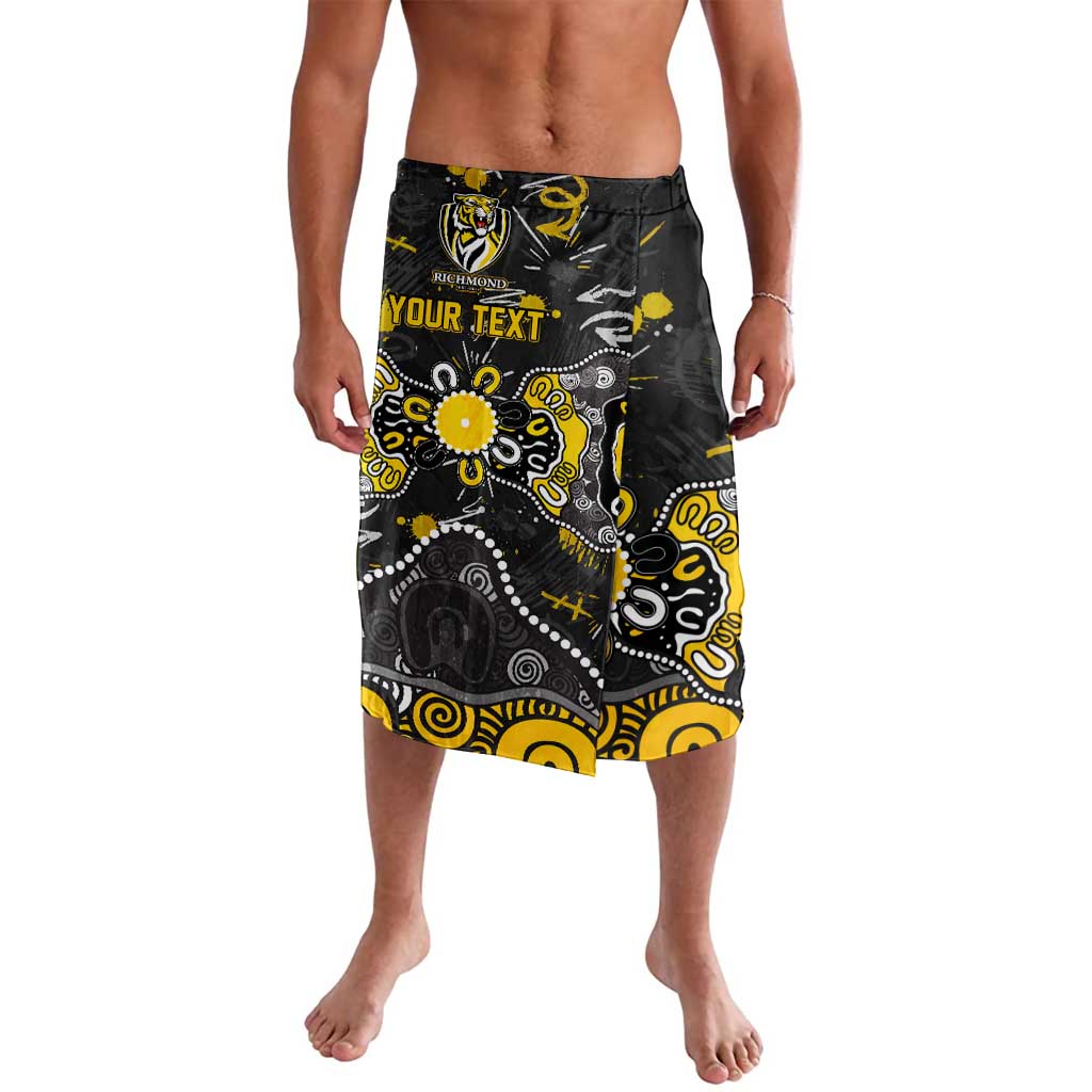 Personalized Richmond Tigers Lavalava Aboriginal Dot Painting Graffiti Style