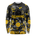 Personalized Richmond Tigers Long Sleeve Shirt Aboriginal Dot Painting Graffiti Style