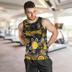 Personalized Richmond Tigers Men Tank Top Aboriginal Dot Painting Graffiti Style