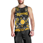 Personalized Richmond Tigers Men Tank Top Aboriginal Dot Painting Graffiti Style