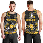 Personalized Richmond Tigers Men Tank Top Aboriginal Dot Painting Graffiti Style