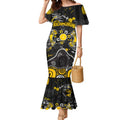 Personalized Richmond Tigers Mermaid Dress Aboriginal Dot Painting Graffiti Style