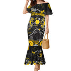 Personalized Richmond Tigers Mermaid Dress Aboriginal Dot Painting Graffiti Style
