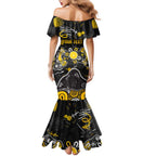 Personalized Richmond Tigers Mermaid Dress Aboriginal Dot Painting Graffiti Style