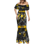 Personalized Richmond Tigers Mermaid Dress Aboriginal Dot Painting Graffiti Style